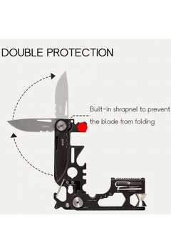 Y&D 28 in 1 EDC Multi-function Tool, Keychain portable Metal Pocket Tool for men, Wrench Screwdriver, with Wrench, Ruler, Bottle Opene,Urgent Car Window Breaker  - Image 4