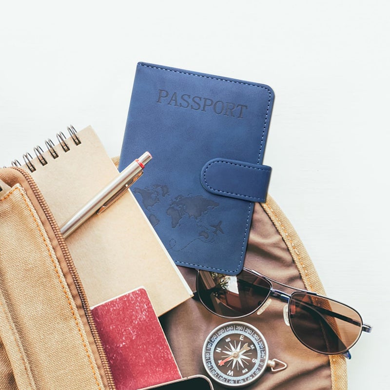 ACdream Passport Holder for Travel Essentials, Rfid Blocking Passport Wallet Cover Case for Travel Must Haves Accessories, Book Holders for Women/Men, Navy Blue - Image 4
