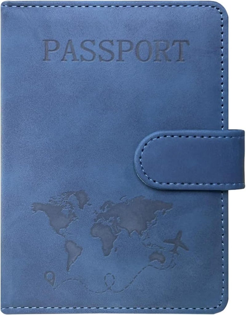 ACdream Passport Holder for Travel Essentials, Rfid Blocking Passport Wallet Cover Case for Travel Must Haves Accessories, Book Holders for Women/Men, Navy Blue - Image 1