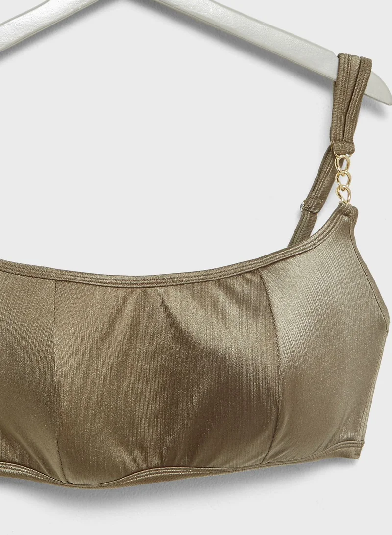 Hunter McGrady Hunter McGrady High Shine Cropped Bikini Top