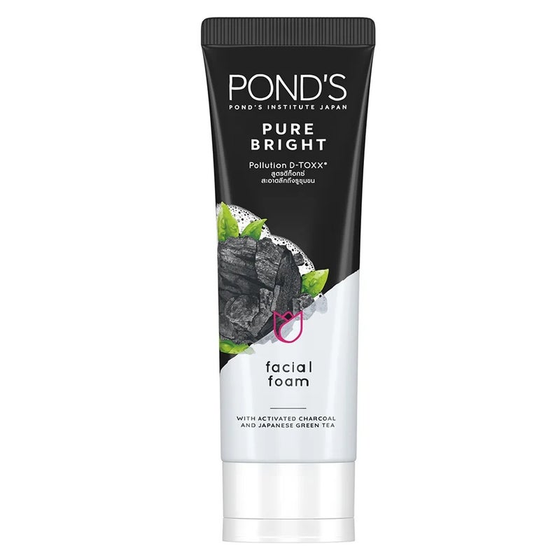 Ponds Pure Bright Facial Foam Facewash with Charcoal and Green Tea 100gms
