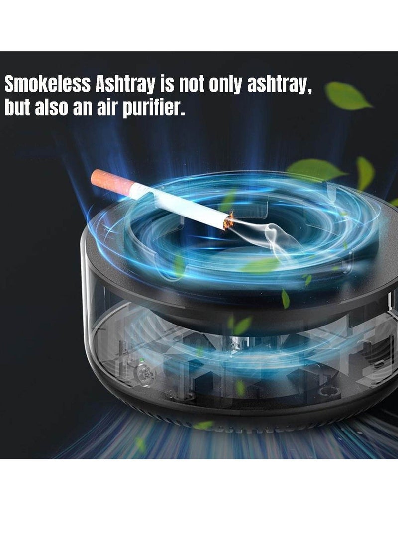 Ashtray for Cigarettes Indoor, Multifunctional Air Purifier Ashtray,  Removing Ashtray, Clean Air Ashtray Air Purifiers, for Car Indoor Outdoor Home (Grey) - Image 2