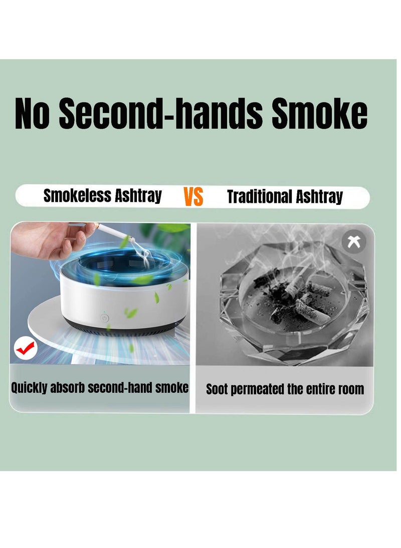 Ashtray for Cigarettes Indoor, Multifunctional Air Purifier Ashtray,  Removing Ashtray, Clean Air Ashtray Air Purifiers, for Car Indoor Outdoor Home (Grey) - Image 4