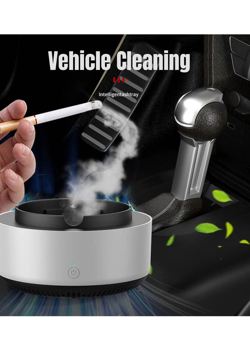 Ashtray for Cigarettes Indoor, Multifunctional Air Purifier Ashtray,  Removing Ashtray, Clean Air Ashtray Air Purifiers, for Car Indoor Outdoor Home (Grey) - Image 5