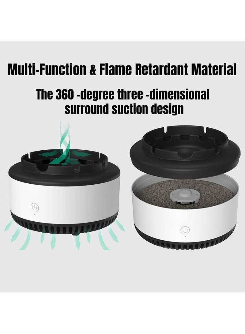 Ashtray for Cigarettes Indoor, Multifunctional Air Purifier Ashtray,  Removing Ashtray, Clean Air Ashtray Air Purifiers, for Car Indoor Outdoor Home (Grey) - Image 3