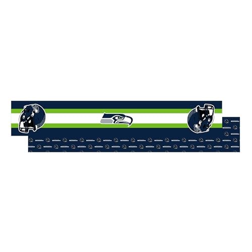 Proformance Home NFL Seattle Seahawks Big Logo Repeat 2-Sided Place Mat & Table Runner Set - Image 3
