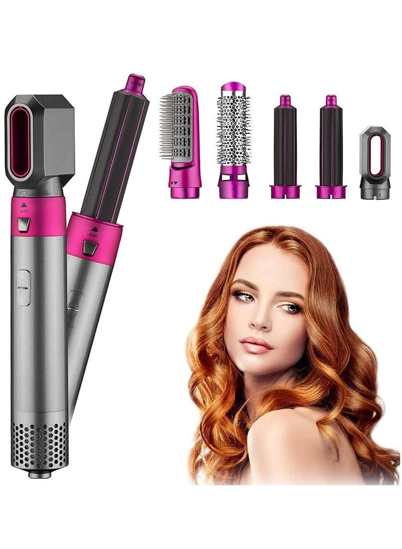 عام Multifunctional 5-in-1 Hair Dryer, Hair Straightening Comb Curling Brush, Negative Ion Salon Hot Air Styler and Styling Tool Set for Drying Combing, Curling, Blow Drying and Straightening, Prevent H - Image 1