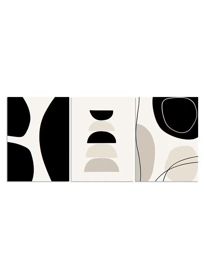 Ailily Set Of 3 Framed Canvas Wall Arts Stretched Over Wooden Frame Paintings  Boho Wall Art Room Decor for Living Room Bedroom Office - Image 2
