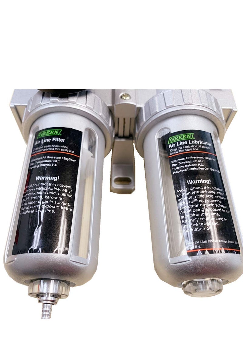 Dynamic Power 1/4" NPT Air Filter, Regulator & Lubricator (FRL) Combo - Water/Oil Trap Separator - Pressure Gauge(0-150 psi). DP-353325-1 - Image 3