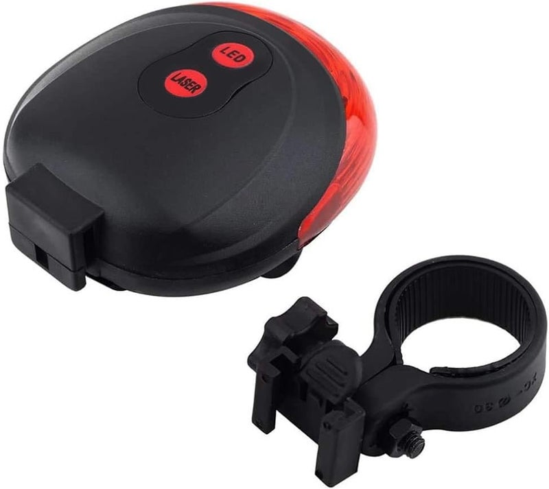 EWUHRY Bike Cycling 7 Flash Modes Red Lights Waterproof with 5 LED and 2 Laser Beams - Bike Taillight Safety Warning Light Bicycle Rear Bicycle Light Tail Lamp - Image 5