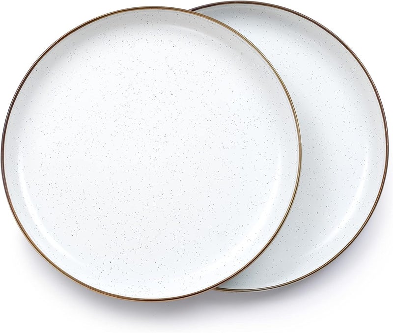 BareBones Enamel Plate Set of 2 - Eggshell Color - Image 1