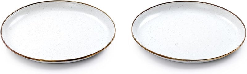 BareBones Enamel Plate Set of 2 - Eggshell Color - Image 4