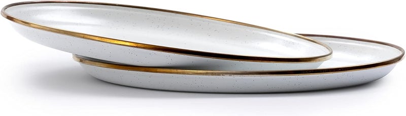 BareBones Enamel Plate Set of 2 - Eggshell Color - Image 3