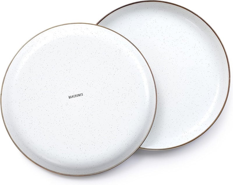 BareBones Enamel Plate Set of 2 - Eggshell Color - Image 2