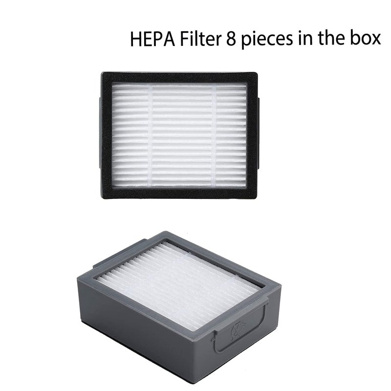 JoyBros Parts accessories Compatible for iRobot Roomba e5 e6 i1 i2 i3 i4 i5 i6 i7 i8 j5 j6 j7 j8 and all Plus i e j Series Vacuum Cleaner 2 Set Roller Brushes 8 HEPA Filters 8 Side Brushes 1 caster wheel - Image 3