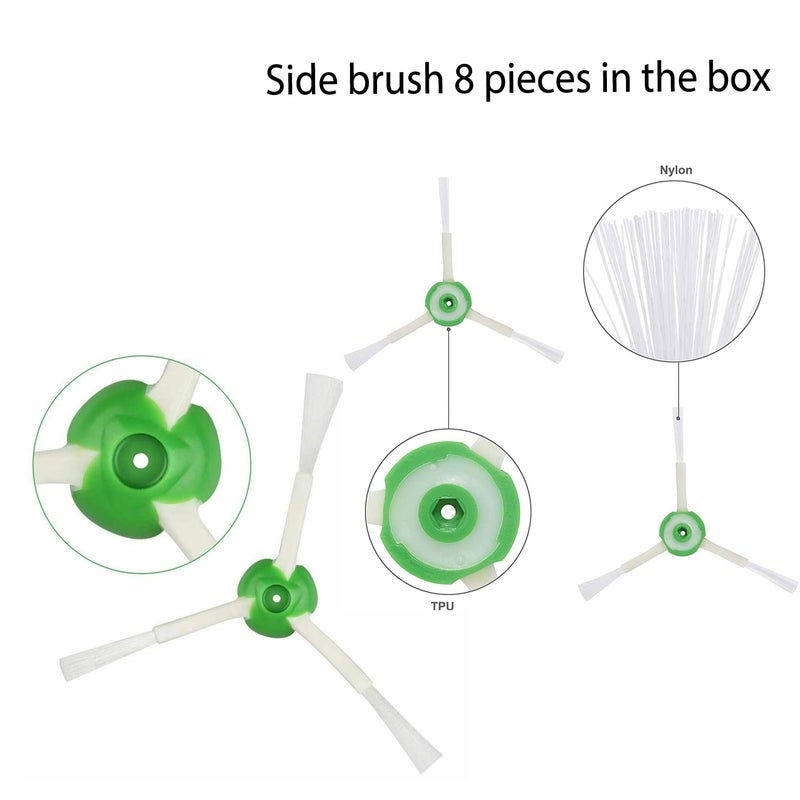 JoyBros Parts accessories Compatible for iRobot Roomba e5 e6 i1 i2 i3 i4 i5 i6 i7 i8 j5 j6 j7 j8 and all Plus i e j Series Vacuum Cleaner 2 Set Roller Brushes 8 HEPA Filters 8 Side Brushes 1 caster wheel - Image 5