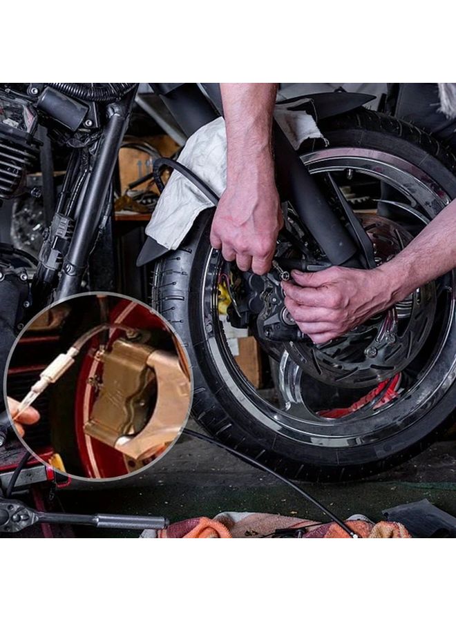 Motorcycle Brake And Clutch Bleeder Kit With One Way Valve And Hoses 1 Set Durable PVC Aluminum - Image 4