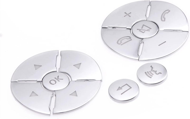 QASULER Car Steering Wheel Button Trim Frame - Image 1