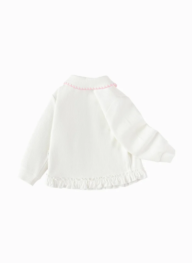 Balabala Toddler Girl Lapel Sweatshirt