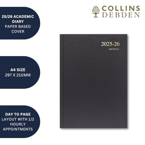 Collins Essentials 12 Month MidAcademic Year Planner July 2025July 2026 DaytoPage Appointments Diary A4 Hard Cover Blue - Image 3