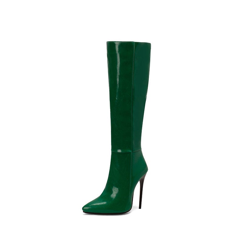 Dropshopping High Boots Pointed Thin Heel Super High Heel Side Zipper Boots Women'S Boots - Image 1