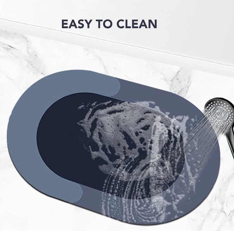 DUFFIX Round Bathroom Mat Super Absorbent NonSlip Soft Floor Rug for Home Bath and Doorway Multicolor - Image 5