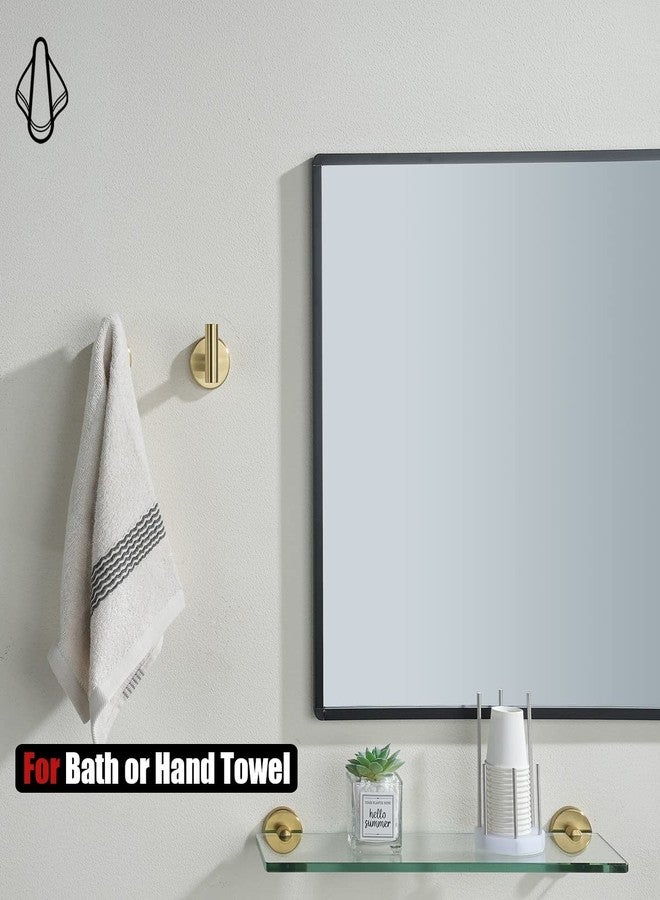 JQK Bathroom Hardware Set Gold, 5-Piece Bath Accessories Set Brushed Gold Wall Mount includes 24 in Towel Bar, 7 in Towel Ring, Toilet Paper Holder, 2 Towel Hooks, BAS165-BG - Image 5