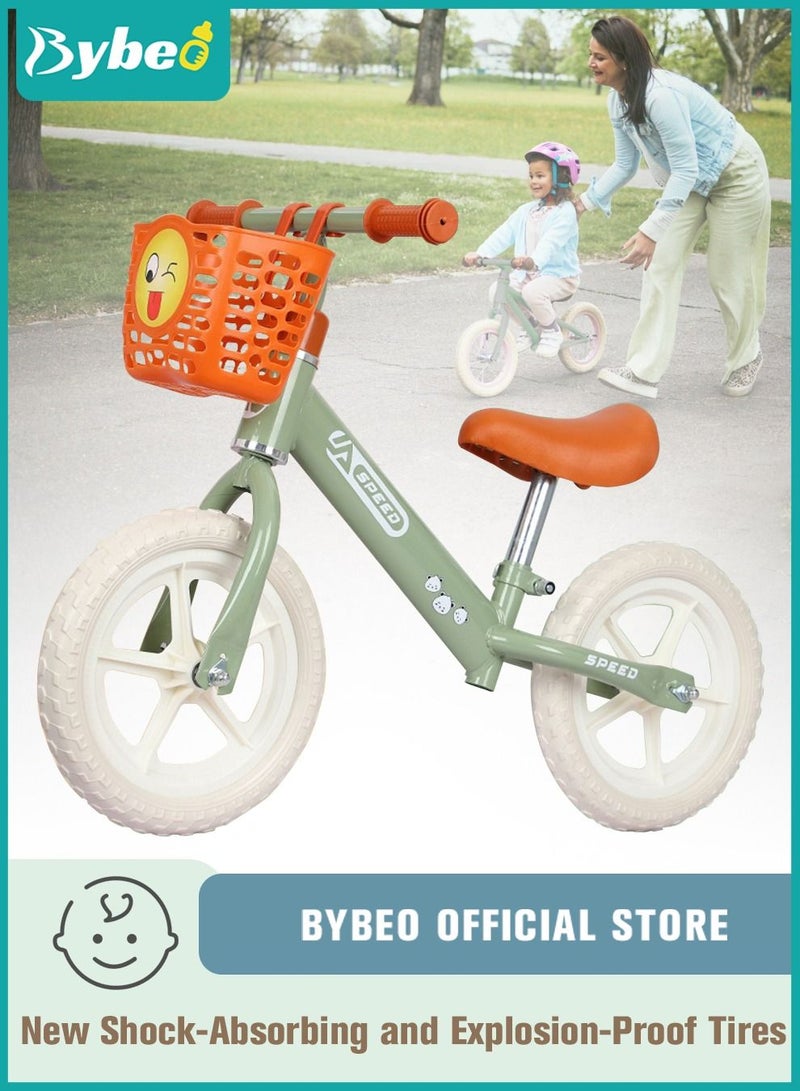 Bybeo Toddler Balance Bike, Kids Lightweight No Pedal Training Bicycle With Storage Box for Children, Adjustable Seat and Handlebar, Gift Bike for Ages 18 Months to 6 Years Old Boys Girls  - Image 1