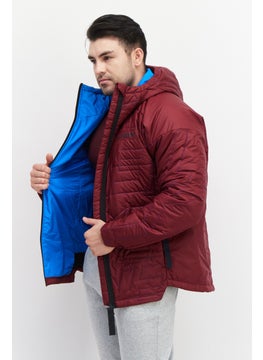 Adidas Men Sportswear Fit Terrex Primaloft Hooded Padded Hiking Jacket, Maroon  - Image 2