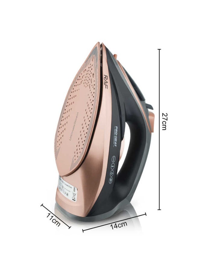 آر إيه أف مكواة بخار يدوية قوية كهربائية عالية الجودة من الفولاذ المقاوم للصدأ من RAF R.1301B - Image 4