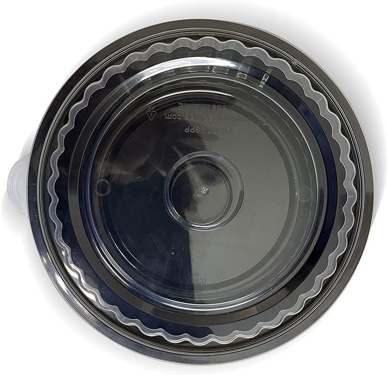 Hotpack Disposable Microwaveable Rectangular Black Base, Meal Prep Container 16 ounce with Clear Lid, 150 Pieces - Image 3