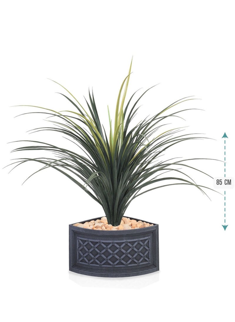 co arma Artificial Tree with Corner Stand Simulating Yucca Tree 85cm Height  - Image 1