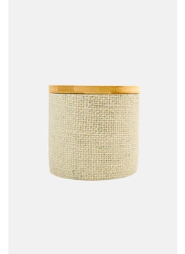 Bebe Home Textured Storage Jar With Bamboo Lid  - Image 1