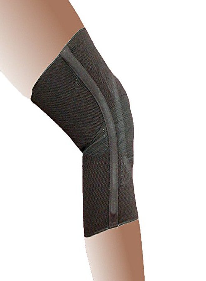 Alpha Medical Compression Support Knee Brace with Stays & Visco Patella (Small, White w/Blue Trim) - Image 2