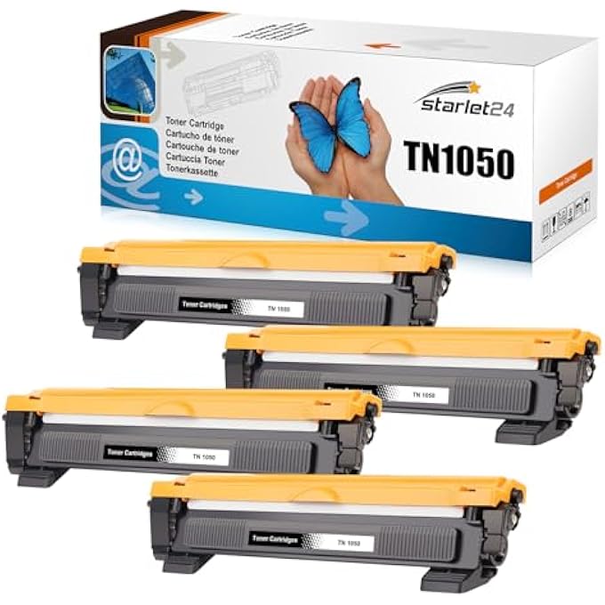 STALET24 4X TN1050 TONER COMPATIBLE WITH BROTHER TN-1050 TN1050 FOR MFC-1910W DCP-1612W DCP-1510 DCP-1610W HL-1210W DCP-1512 HL-1212W HL-1112 - Image 1