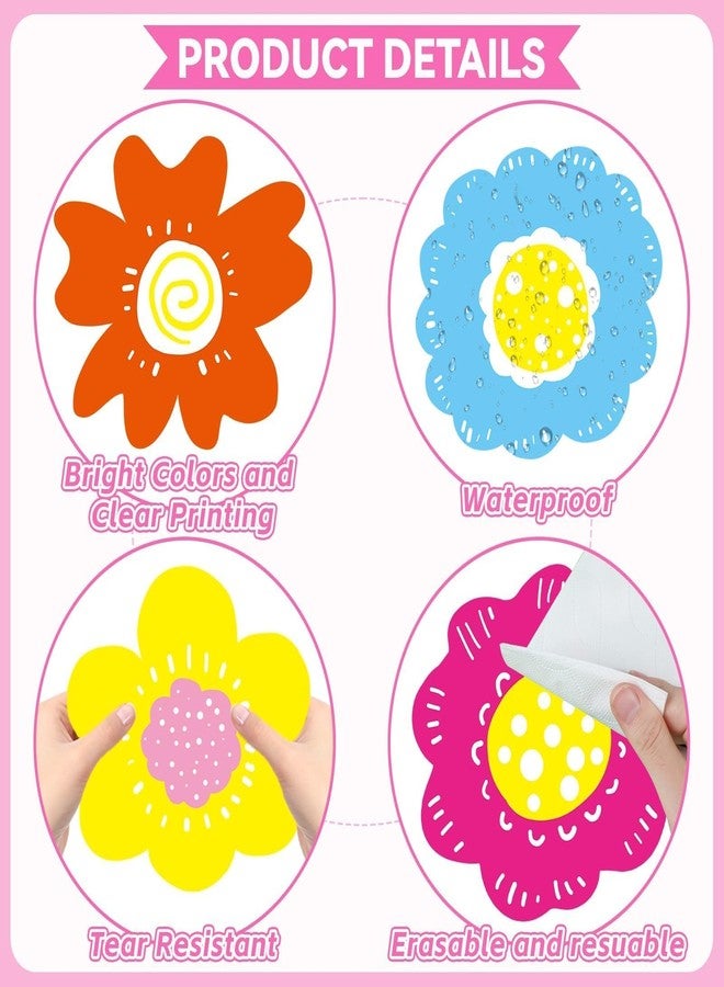 Justforjoyful لوحة إعلانات ربيعية مزينة بالزهور من Justforjoyful، ديكورات صفية، قصاصات "التعلم يزهر هنا"، لوحة إعلانات ربيعية إيجابية مزينة بالزهور للعودة إلى المدرسة، المكتب، المنزل، غرفة الأطفال، سبورة، باب، جدار، ديكور - Image 3