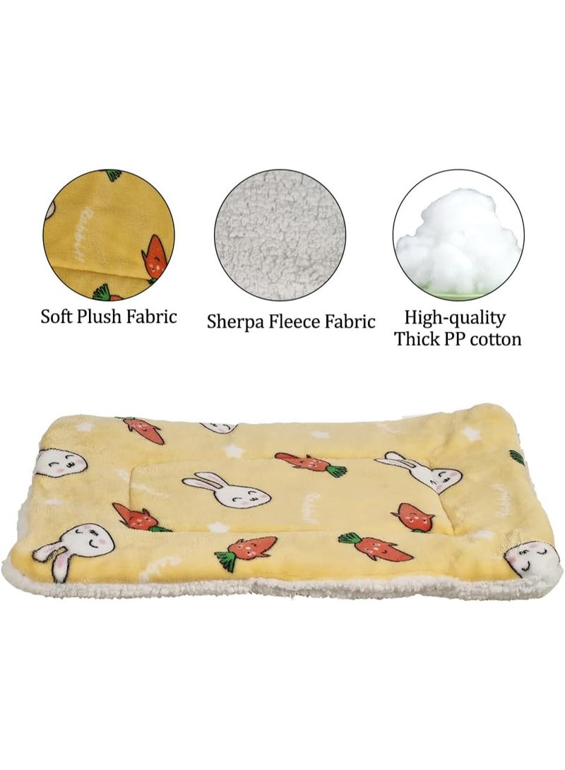NNC PETS Pet blanket with reversible Sherpa fleece blanket, Plush pet blanket for Cats, Hamster, Guinea pigs, Rabbits, and Small-sized pets, Soft and comfortable warm blanket 50 cm (Yellow) - Image 5