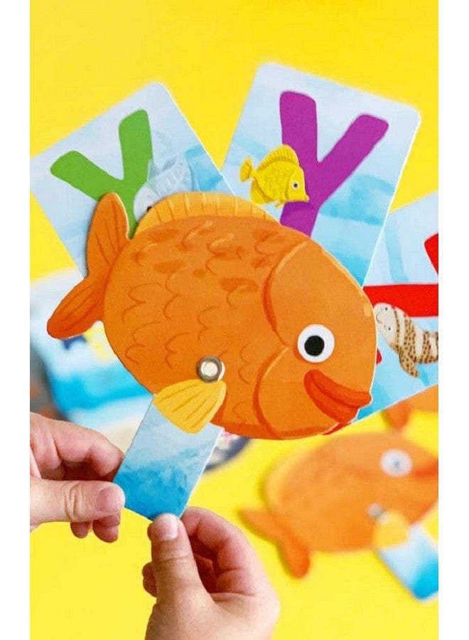 Playhouse بيت اللعب A-B-Sea الحياة اذهب لصيد السمك! لعبة بطاقات رياض الأطفال مع حاملي بطاقات على شكل سمكة - Image 4