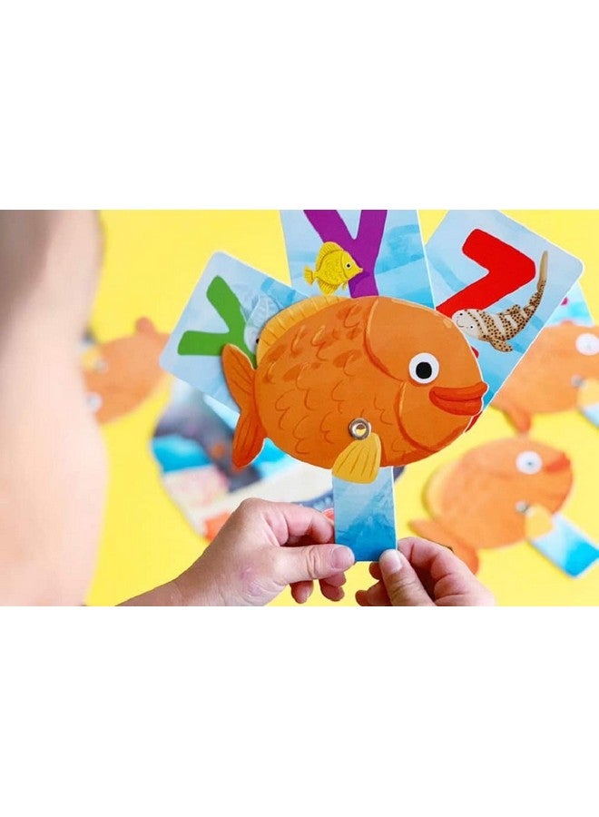 Playhouse بيت اللعب A-B-Sea الحياة اذهب لصيد السمك! لعبة بطاقات رياض الأطفال مع حاملي بطاقات على شكل سمكة - Image 3