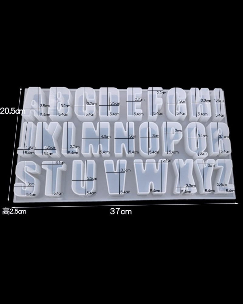 Snoogg Silicone Alphabet Resin Molds Pack of 1 25 mm deep ABCD Mold with 1 Meter Fairy Light with on Off Switch for Resin Art, Letters,Alphabets and More - Image 3