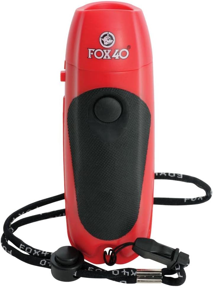 Fox 40 Electronic Whistle with 3 Tones - Durable Plastic Design, Black - Image 1