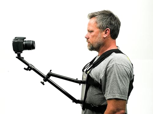 Glide Gear SNC 100 Snorricam Rig – for DSLR, Smartphone – Chest Mount, 3ft Arm, 3.3lb Payload, Lightweight Aluminum Harness - Image 1