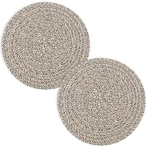 Cazzon Trivets for Hot Dishes, Pots and Pans, 8 Inches Hot Pads 5 Pcs, Pot Holders for Kitchen, Heat Resistant Mat Protect Counter, Coasters Set Home Essentials Farmhouse Decor (Brown) - Image 2