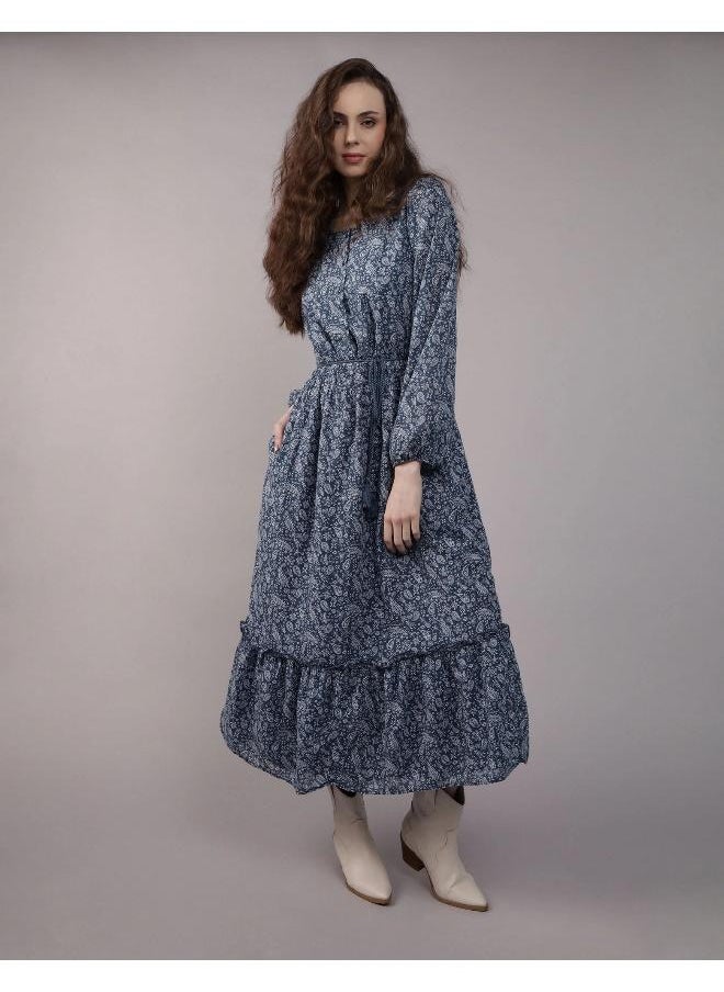 American Eagle - AE Long-Sleeve Button-Up Midi Dress - Image 1