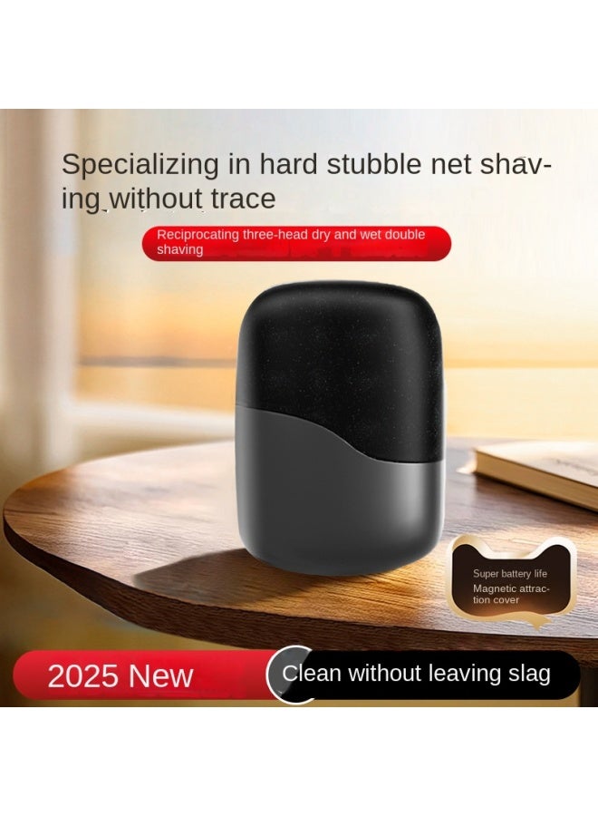 PORTABLE Men's Shaver Reciprocating Head Fully Washable Travel Beard Trimmer Electric Shaver - Image 2