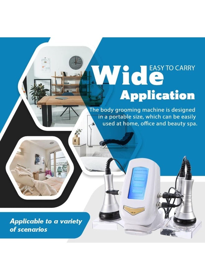 شو وو جهاز تنحيف الجسم 3 في 1، جهاز تدليك لشد الدهون بالموجات فوق الصوتية، جهاز إنقاص الوزن، جهاز تجميل مضاد للتجاعيد، جهاز للعناية بالوجه والجسم، جهاز نحت الجسم بثلاثة رؤوس تدليك - Image 5