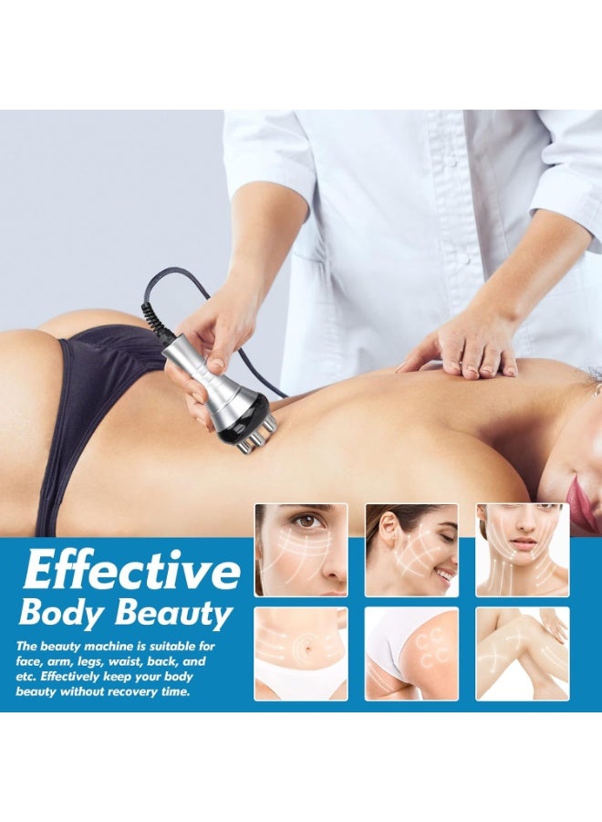 شو وو جهاز تنحيف الجسم 3 في 1، جهاز تدليك لشد الدهون بالموجات فوق الصوتية، جهاز إنقاص الوزن، جهاز تجميل مضاد للتجاعيد، جهاز للعناية بالوجه والجسم، جهاز نحت الجسم بثلاثة رؤوس تدليك - Image 2