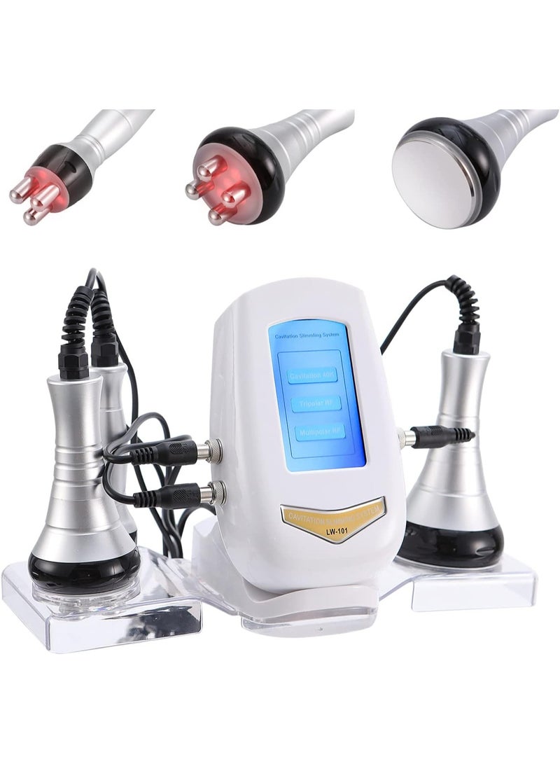 شو وو جهاز تنحيف الجسم 3 في 1، جهاز تدليك لشد الدهون بالموجات فوق الصوتية، جهاز إنقاص الوزن، جهاز تجميل مضاد للتجاعيد، جهاز للعناية بالوجه والجسم، جهاز نحت الجسم بثلاثة رؤوس تدليك - Image 1