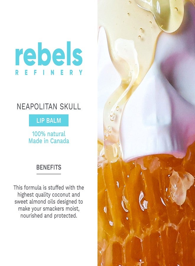 Rebels Refinery 3-Piece Neapolitan Skull Lip Balm Bundle - Passion Fruit, Black Mint & White Vanilla - Image 2