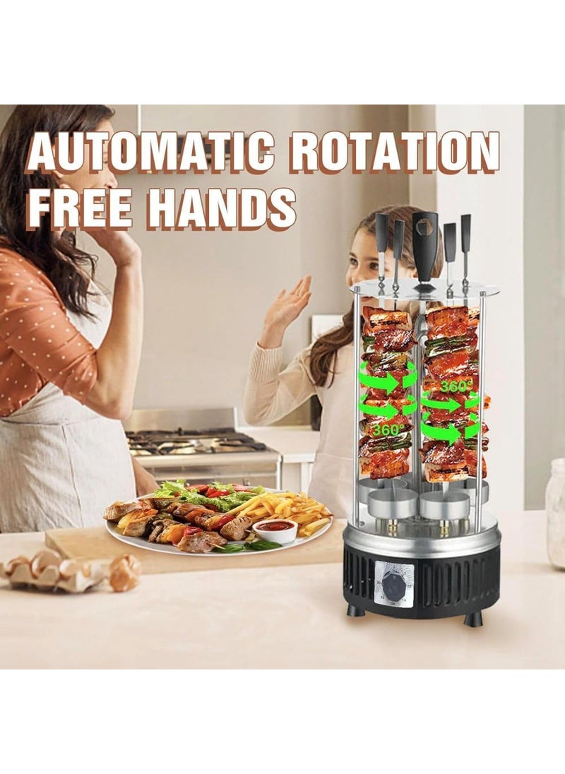 AJARVAR AJARVAR Barbecue Grill Stove Vertical Rotating Rotisserie Grills 360 Degree Rotating Barbecue Stove Kebab Grill Machine Smoke Free Suitable for Outdoor Travel Hiking Camping PartyPO3  - Image 4